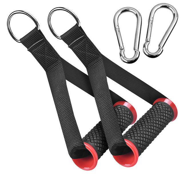 Cable machine red exercise handles