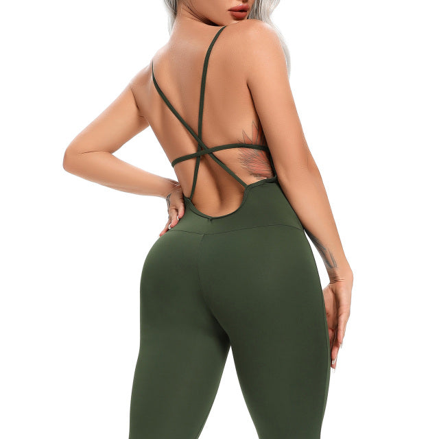 Sexy sleeveless tracksuit green