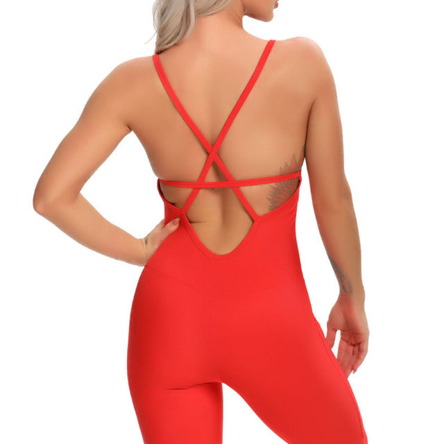 Sexy sleeveless tracksuit red